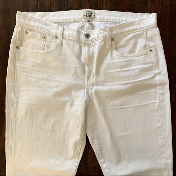 J. Crew Slim Broken In Boyfriend Jeans White Size 31T - Picture 3 of 10